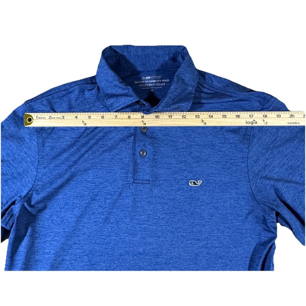 Vineyard Vines Mens Blue On-The-Go Sankaty Polo Short sleeve Shirt Size M - Picture 7 of 13